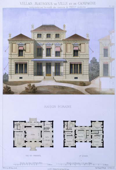 Roman Villa, Engraved by Walter, Plate 50 from 
